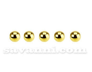 5kpl Kullanvärinen Kirurginteräs Pallo 1.2mm x 4mm