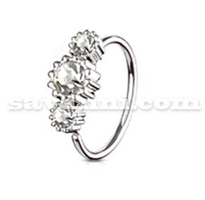 0.8mm Lävistysrengas Zirkon Trinity