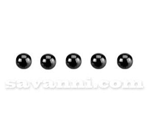 5kpl 3mm Musta Kirurginteräs Pallo 1.2mm
