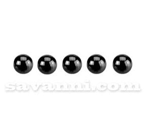 5kpl Musta Kirurginteräs Pallo 1.6mm x 5mm