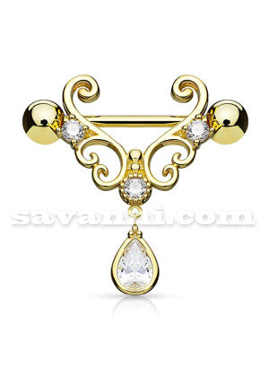 Nännikoru Filigree Heart With Tear Drop