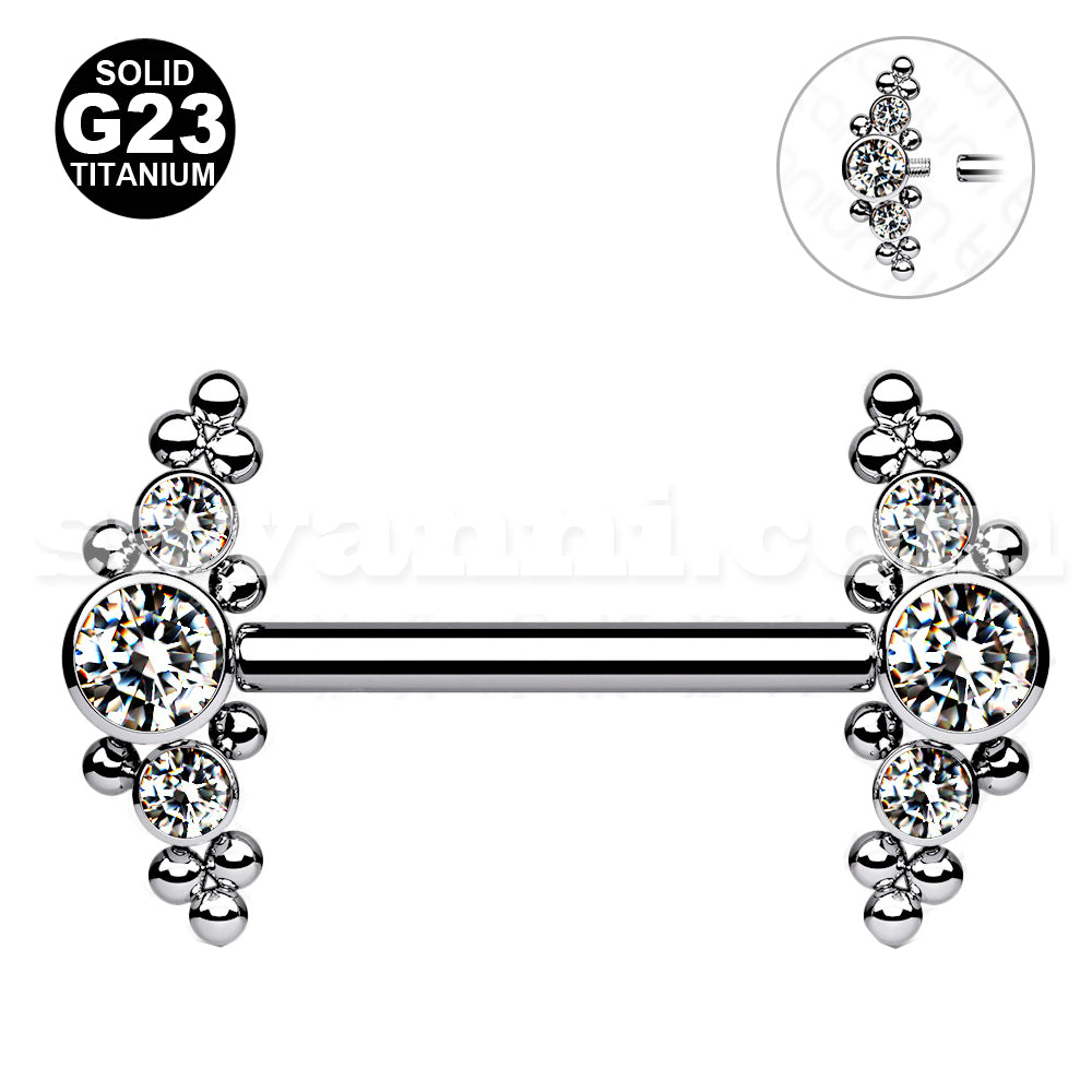 Nännikoru Titaani Bezel Set Zircon