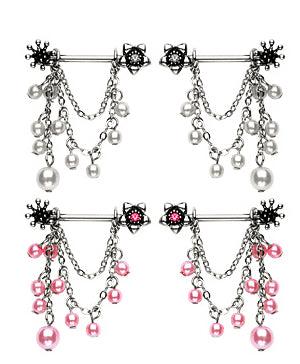 Nipple piercing pearls