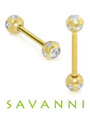 1.6mm Kullanvärinen Barbell "Tiffany Cut"