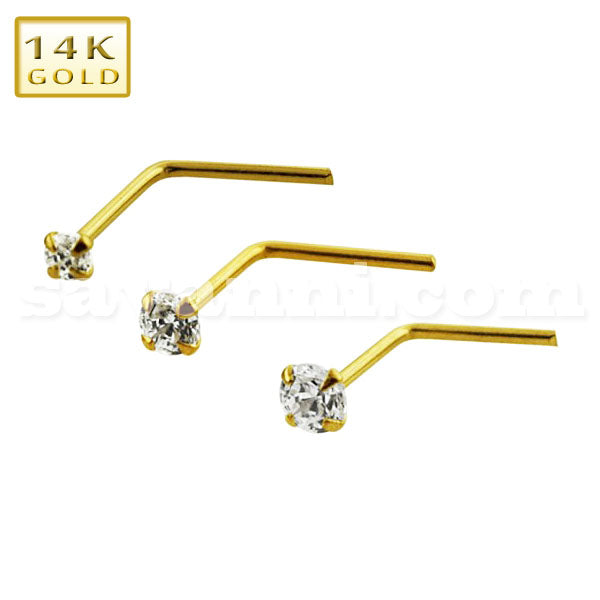 Gold nose stud