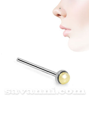 Nenäkoru Suora Hopea Värikäs Helmi