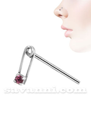 Nenäkoru Suora Hopea Hakaneula