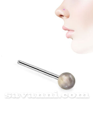 Nenäkoru Suora Hopea Marmoripallo