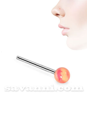 Nenäkoru Suora Hopea Marmoripallo