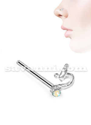 Nenäkoru Suora Hopea Serpentiini