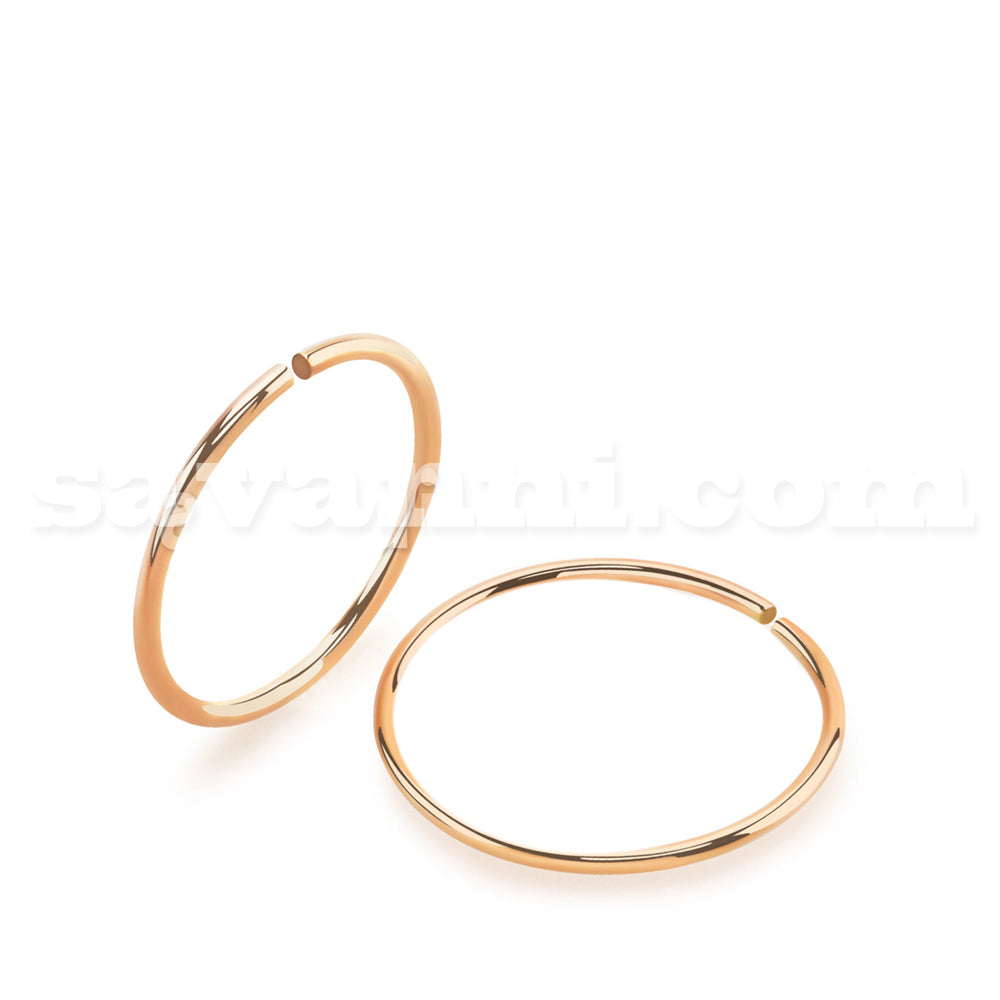 0.6mm Sileä Rengas Rose Gold