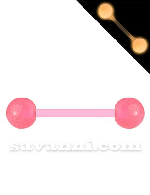 1.6mm Värikäs Joustava Barbell Loistaa Pimeässä