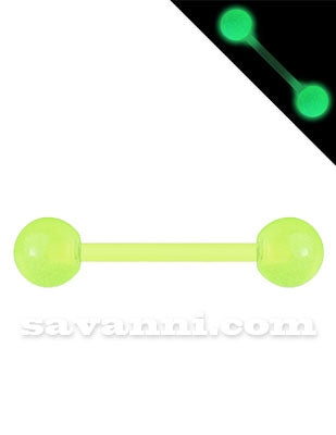 1.6mm Värikäs Joustava Barbell Loistaa Pimeässä