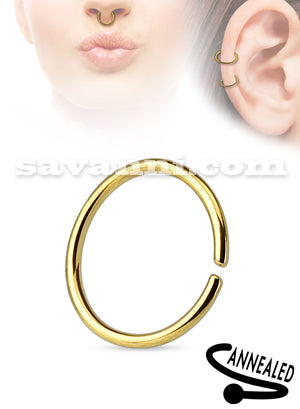 1.6mm Kullanvärinen Avonainen Sileä Lävistysrengas