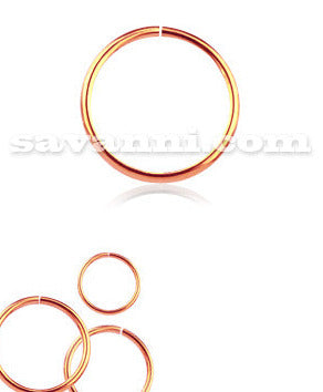 1.0mm Sileä Rengas Rose Gold