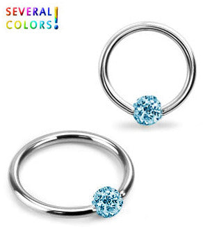 Piercing ring crystal