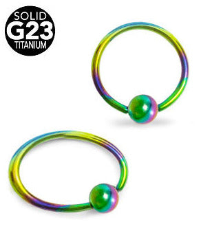 1.2mm Rainbow Rengas Titaani