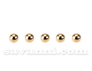 5kpl Kirurginteräs Pallo Rose Gold 1.6mm x 3mm