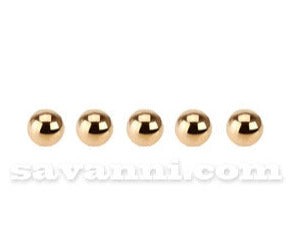 5kpl Kirurginteräs Pallo Rose Gold 1.6mm x 5mm