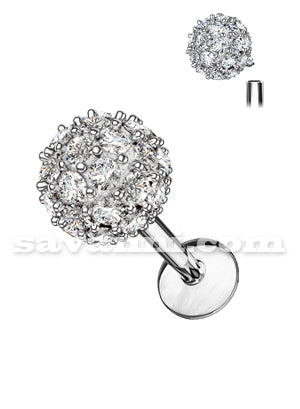 1.2mm Labret Säkenöivä Pallo Sisäiset Kierteet