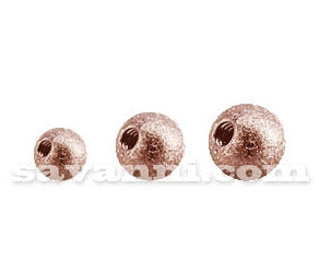 1.2mm Lävistyskorun Irtopallo Sand Blast Rose Gold