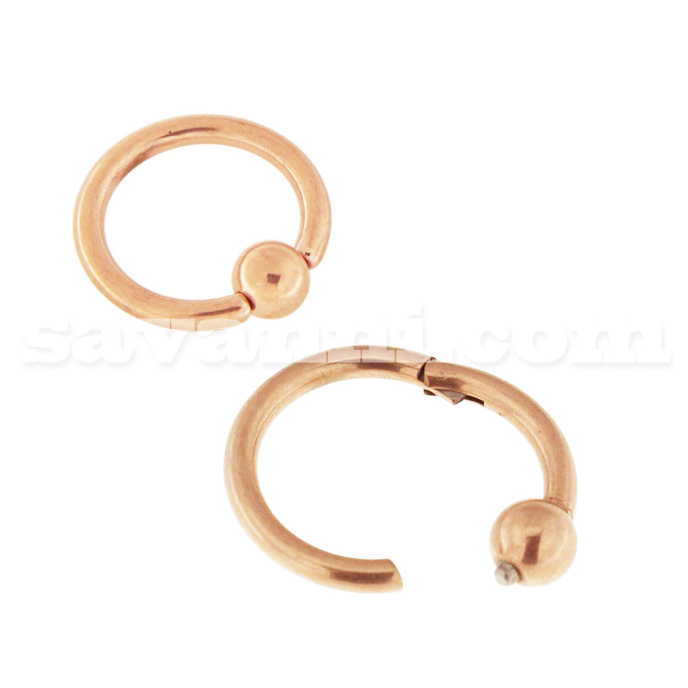 1.6mm Segmenttirengas Clicker Pallo Rose Gold