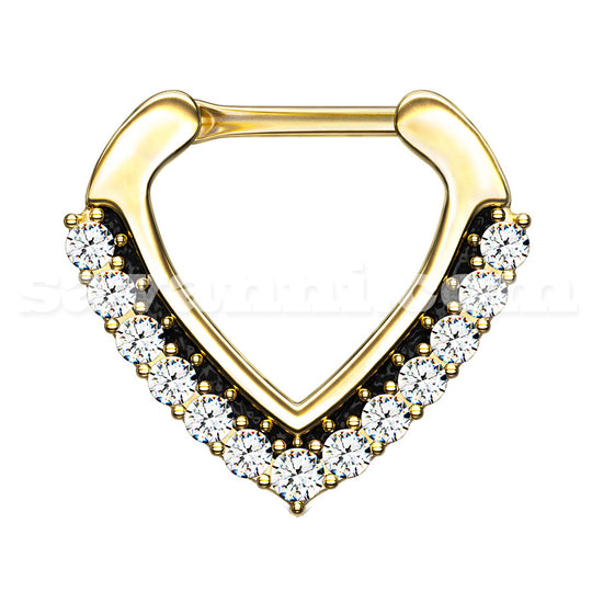 1.2mm Septum Clicker Chevron Gem