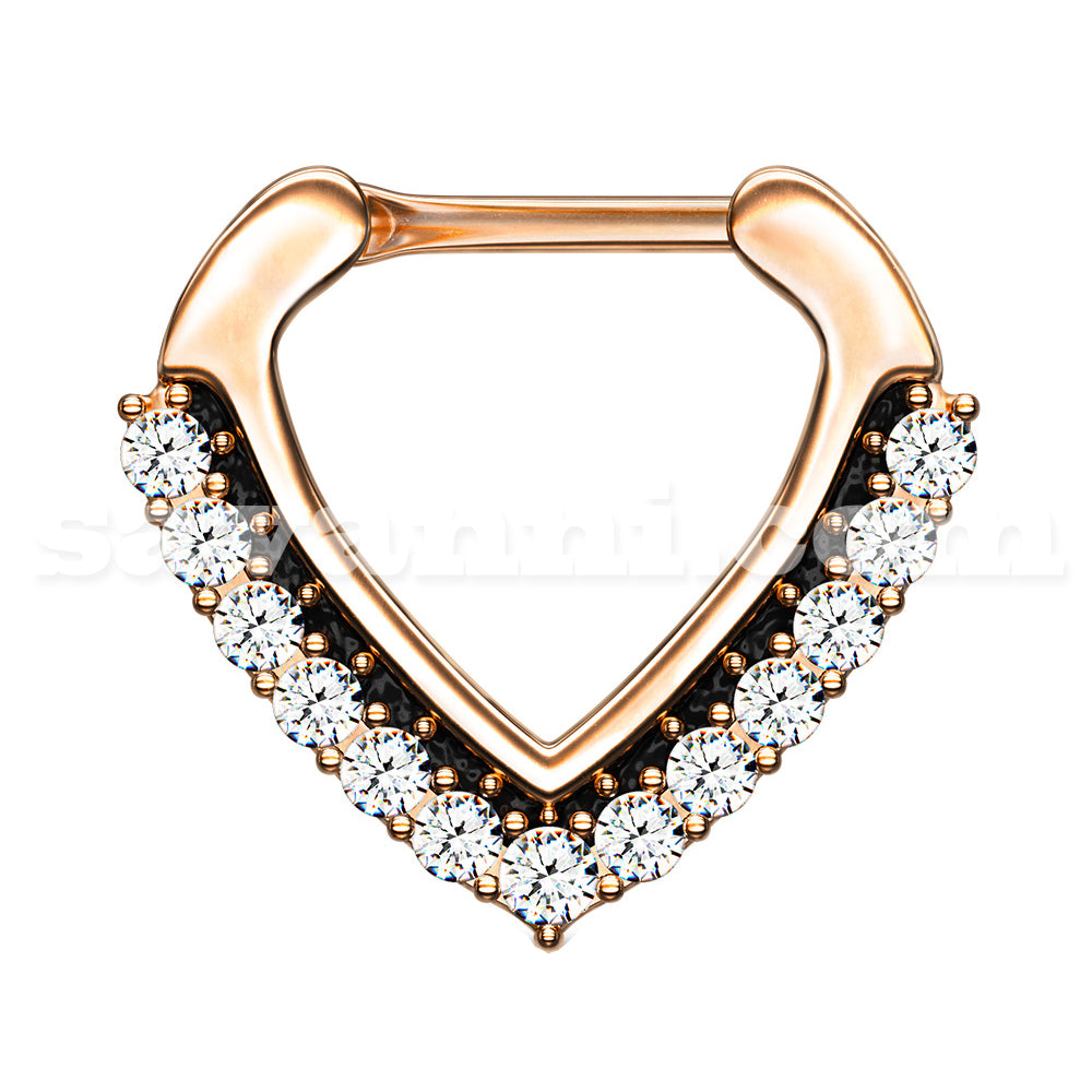 1.2mm Septum Clicker Chevron Gem