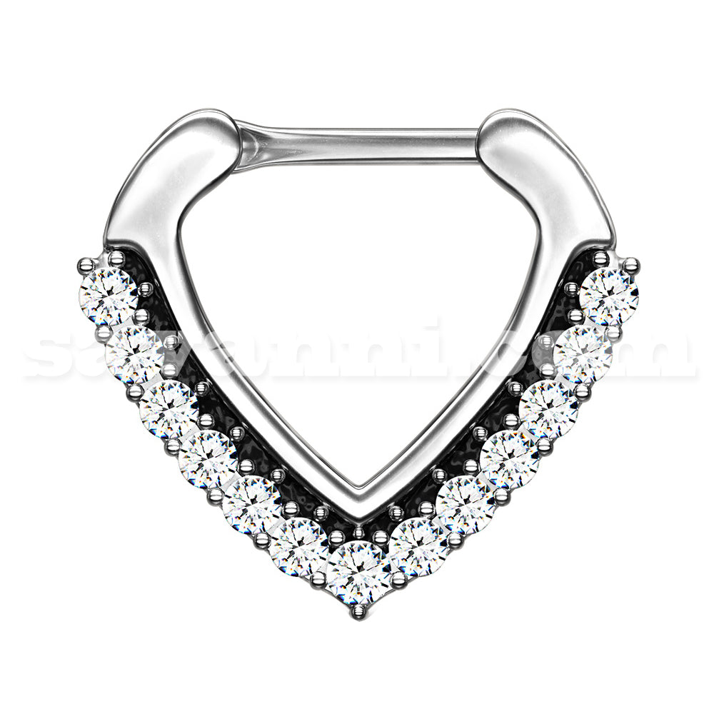 1.2mm Septum Clicker Chevron Gem