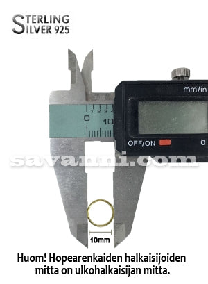 Kullanvärinen Sileä Hopearengas