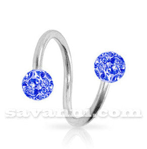 1.2mm Spiraali Crystal Pallot 3mm