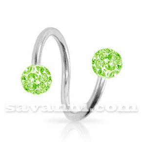 1.2mm Spiraali Crystal Pallot 3mm