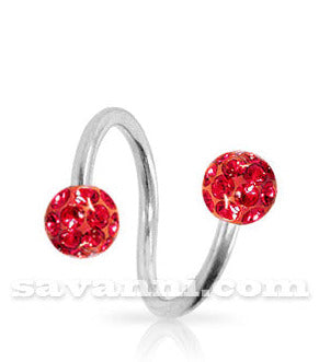 1.2mm Spiraali Crystal Pallot 4mm