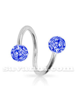 1.2mm Spiraali Crystal Pallot 4mm
