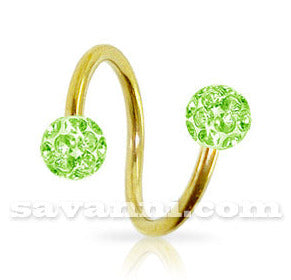 1.2mm Kullanvärinen Spiraali Crystal Pallot 4mm