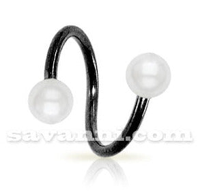 1.2mm Musta Spiraali Helmi