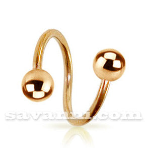 1.2mm Spiraali Rose Gold