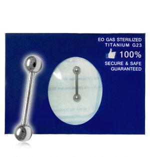 Steriili barbell titaani