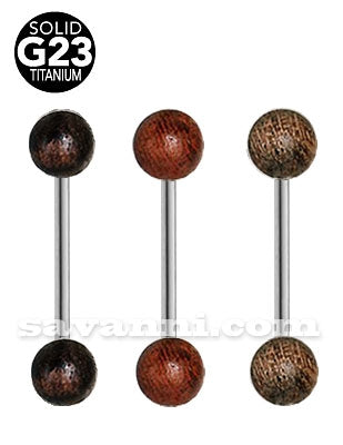 1.6mm Barbell Titaani Puupalloilla