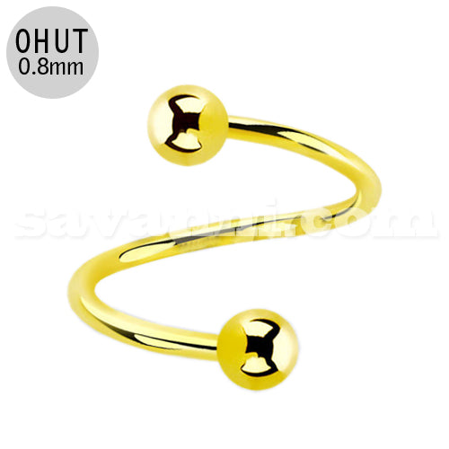 0.8mm Kullanvärinen Spiraali