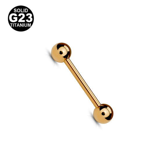 1.2mm Barbell Titaani Kullanvärinen