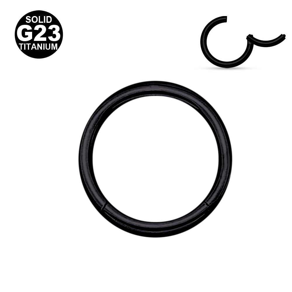 1.0mm Segmenttirengas Clicker Titaani Musta