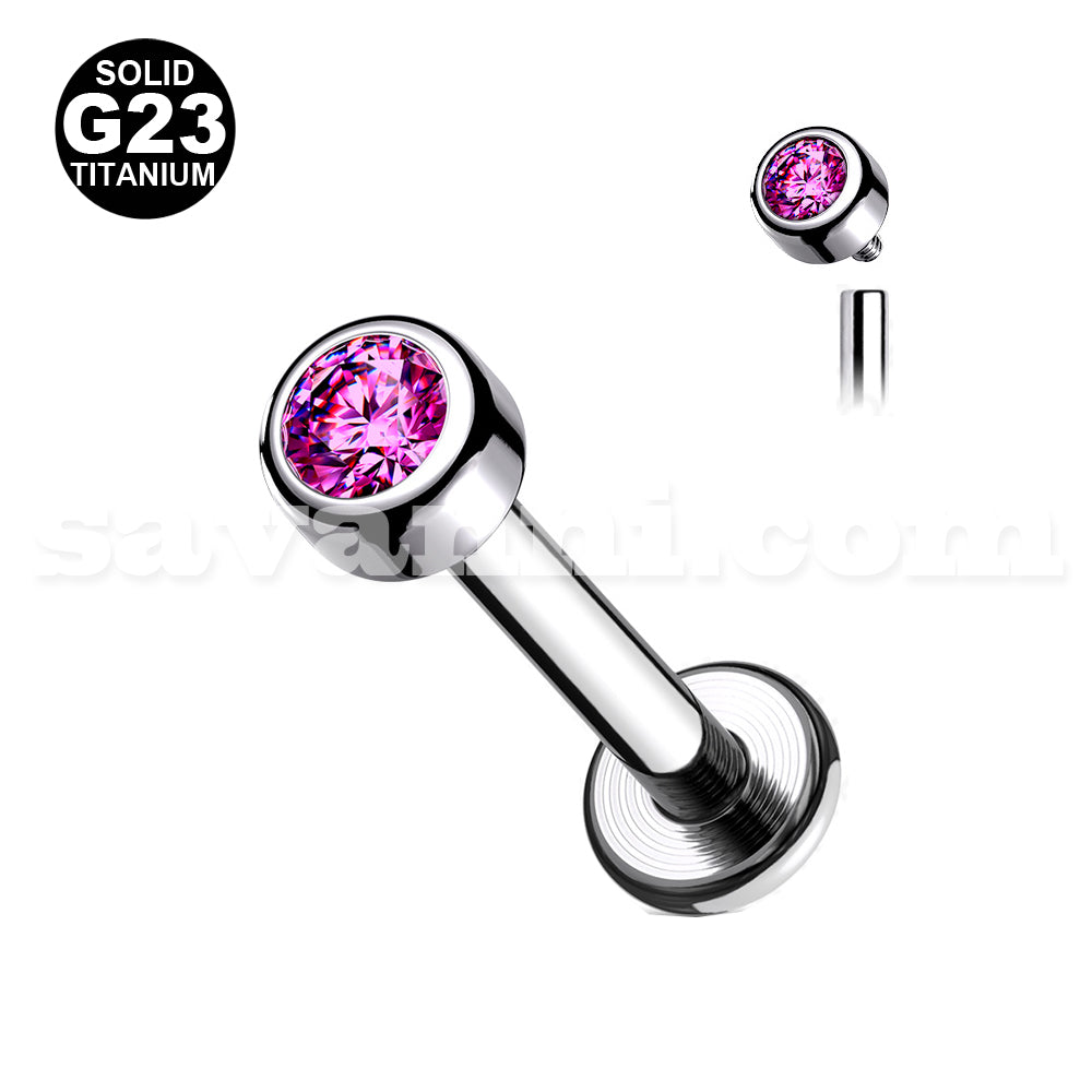 1.2mm Labret Titaani Sylinteri Strass