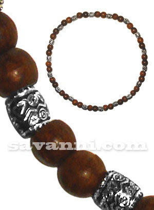 Tummanruskea Puuhelmet Ornamentti