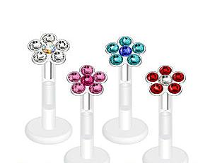 Labret kukka strass